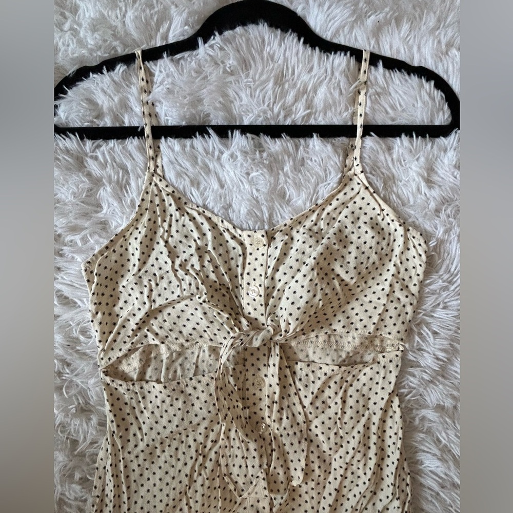 NWT Row A midi tie-front dress